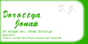 dorottya jonap business card