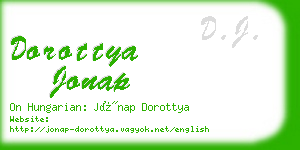 dorottya jonap business card